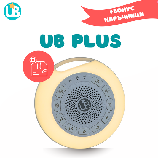 Машина за бял шум UB PLUS, портативна + БОНУС наръчници (С НАРУШЕНА ОПАКОВКА)